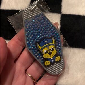 Paw patrol handmade by me jewelled keychain double sided